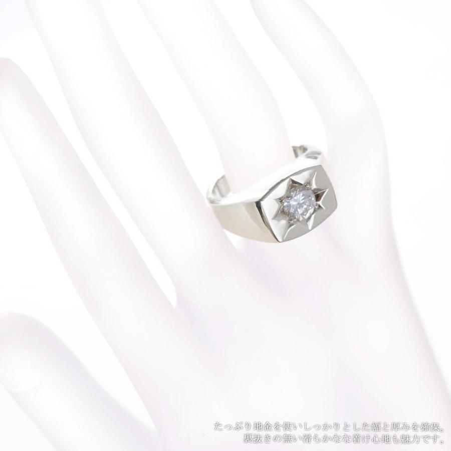 プラチナ印台リング ダイヤモンド0.202ct リング/プラチナ/印台リング