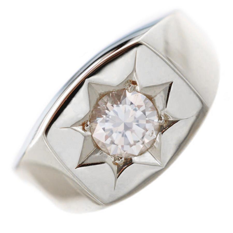 印台 リング プラチナ 指輪 メンズリング ダイヤモンド 1カラット 印台