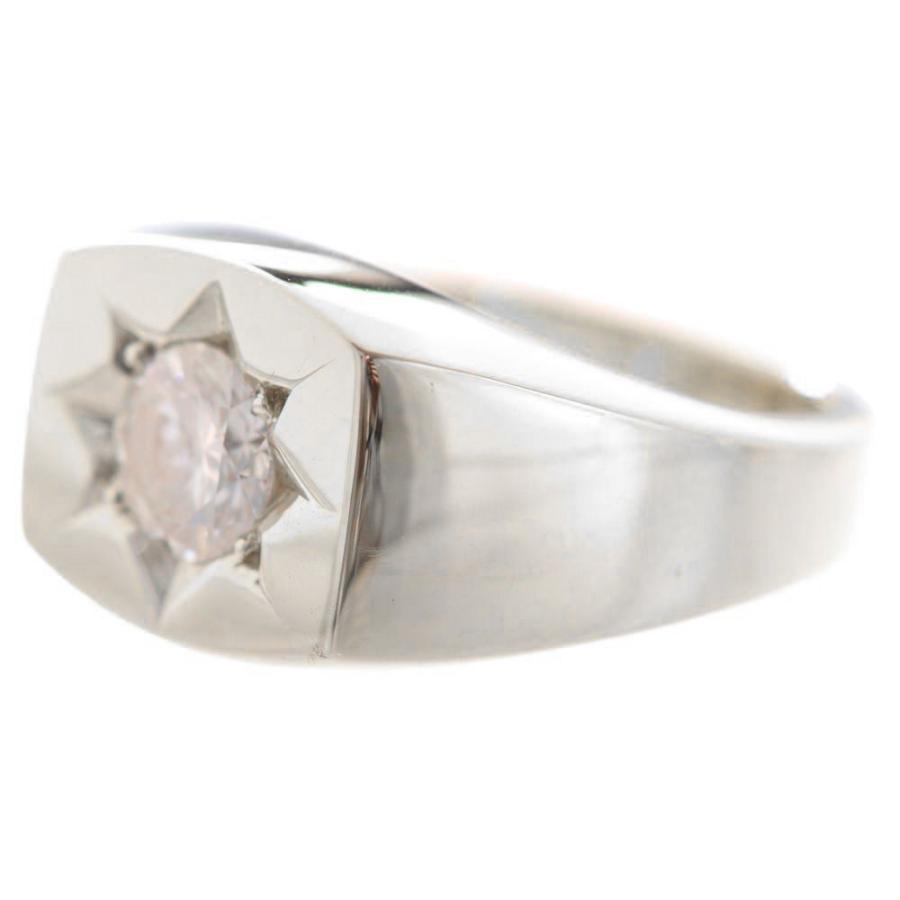 印台 リング プラチナ 指輪 メンズリング ダイヤモンド 1カラット 印台