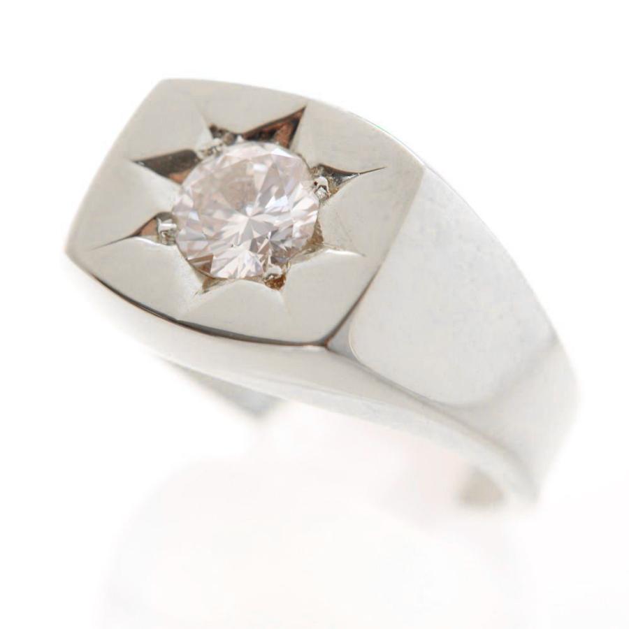 印台 リング プラチナ 指輪 メンズリング ダイヤモンド 1カラット 印台