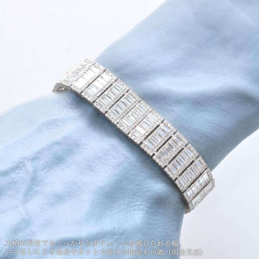 ブレスレット メンズ 18金 18k K18WG ダイヤモンド 18カラットup