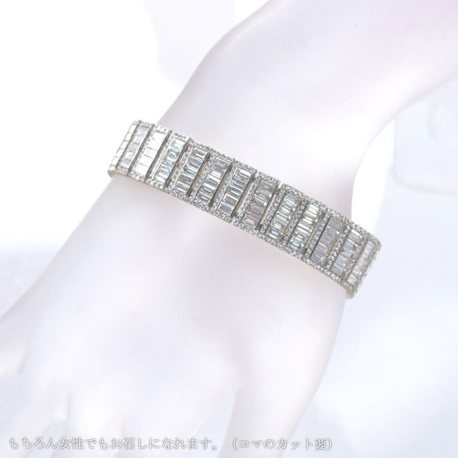 ブレスレット メンズ 18金 18k K18WG ダイヤモンド 18カラットup