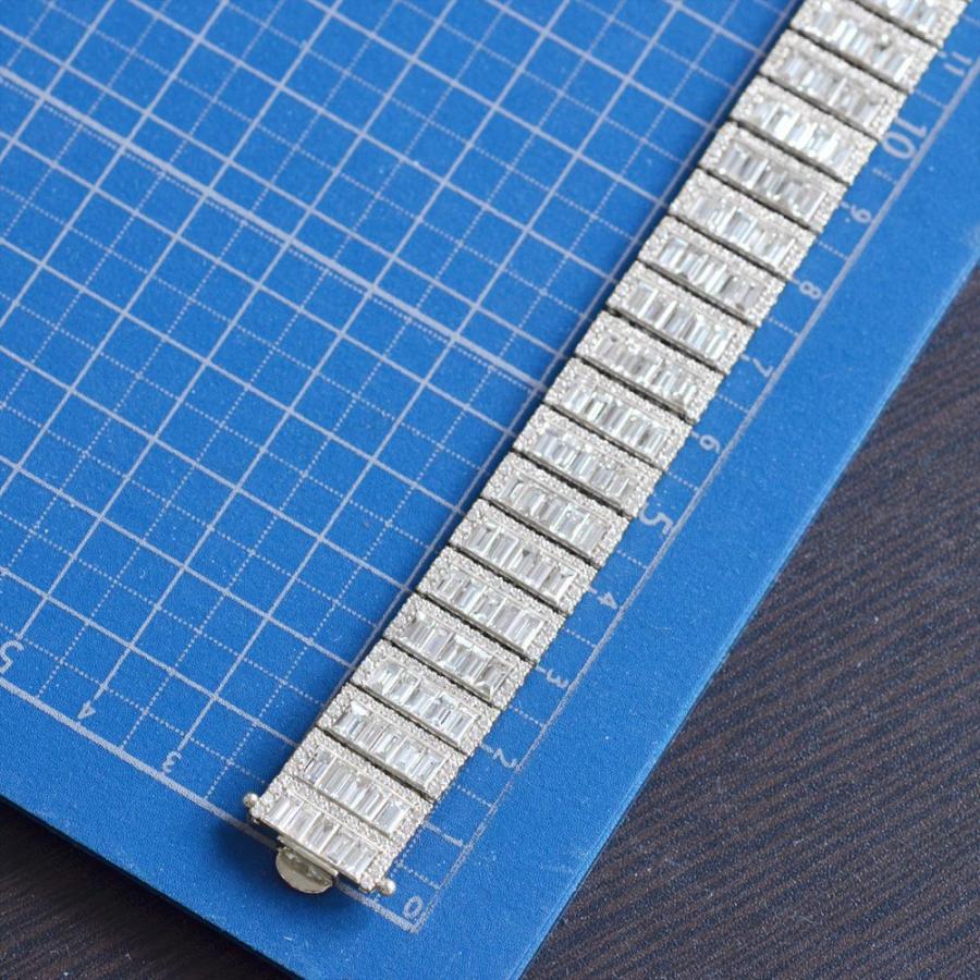 ブレスレット メンズ 18金 18k K18WG ダイヤモンド 18カラットup