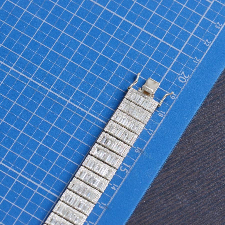 ブレスレット メンズ 18金 18k K18WG ダイヤモンド 18カラットup