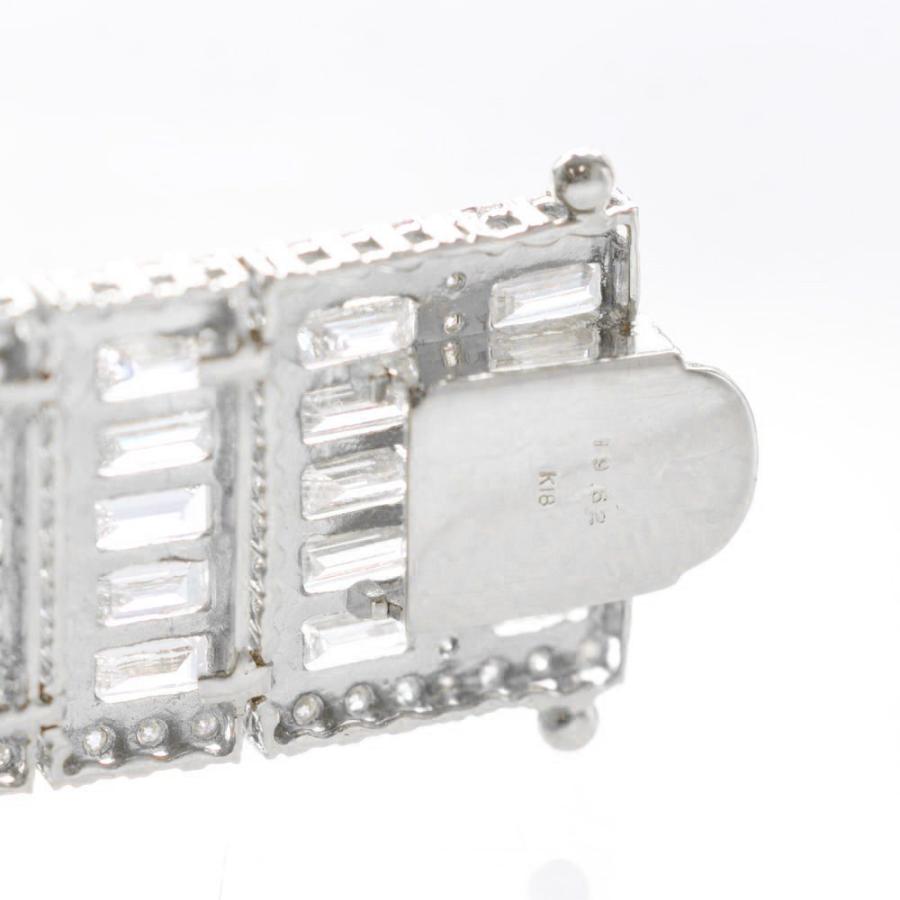 ブレスレット メンズ 18金 18k K18WG ダイヤモンド 18カラットup