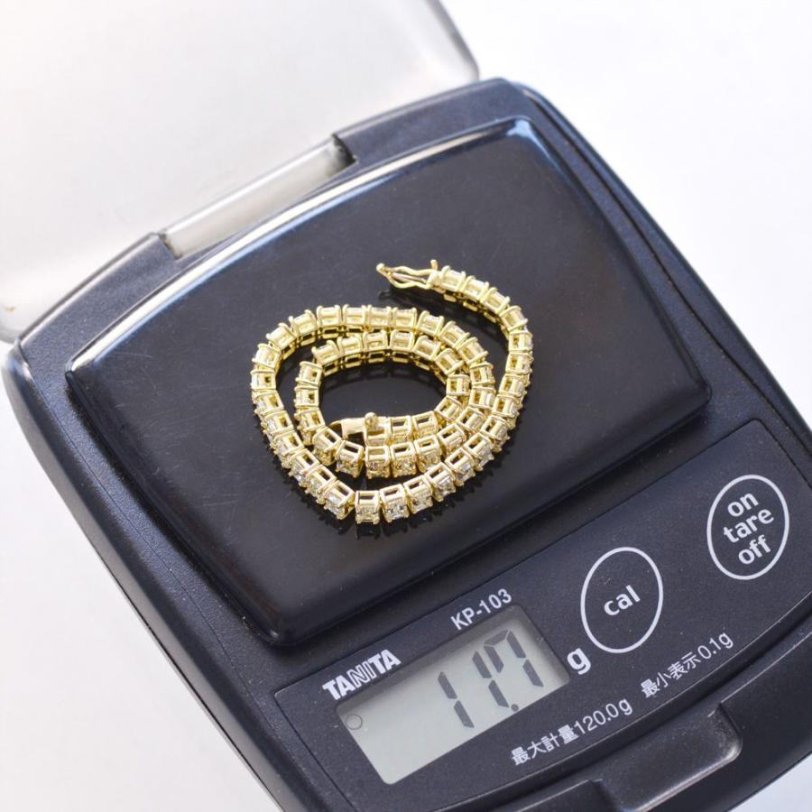 ブレスレット メンズ 18金 18k K18 エメラルドカット ダイヤモンド 10