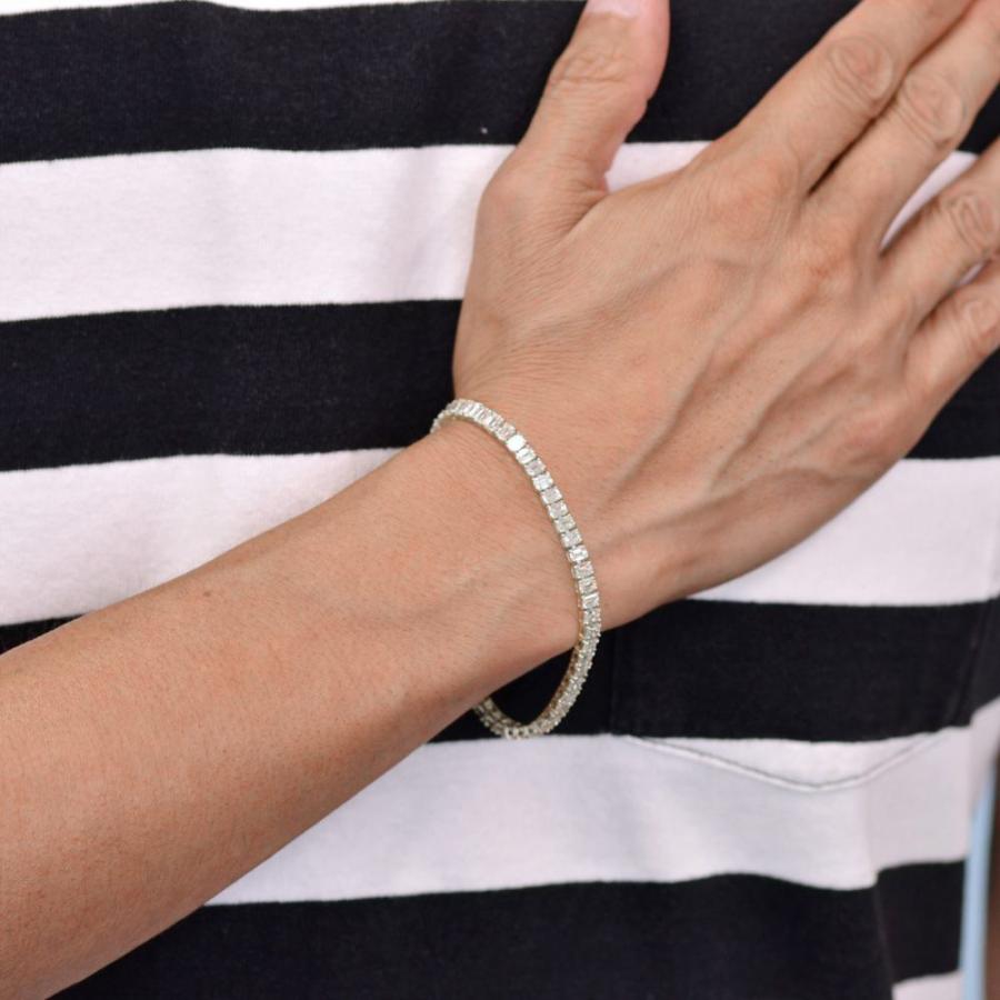 ブレスレット メンズ プラチナ エメラルドカット ダイヤモンド ブレスレット メンズ プラチナ エメラルドカット ダイヤモンド
