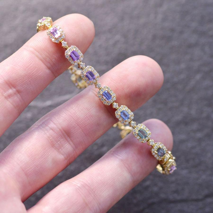 k18 ブレスレット　テニスブレスレット　ダイヤ　ルビー　メンズ　サファイア 楽天市場】テニスブレスレット メンズ 18金 ブレスレット サファイア