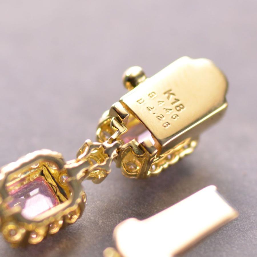 ブレスレット メンズ K18 18金 18k エメラルドカット サファイア