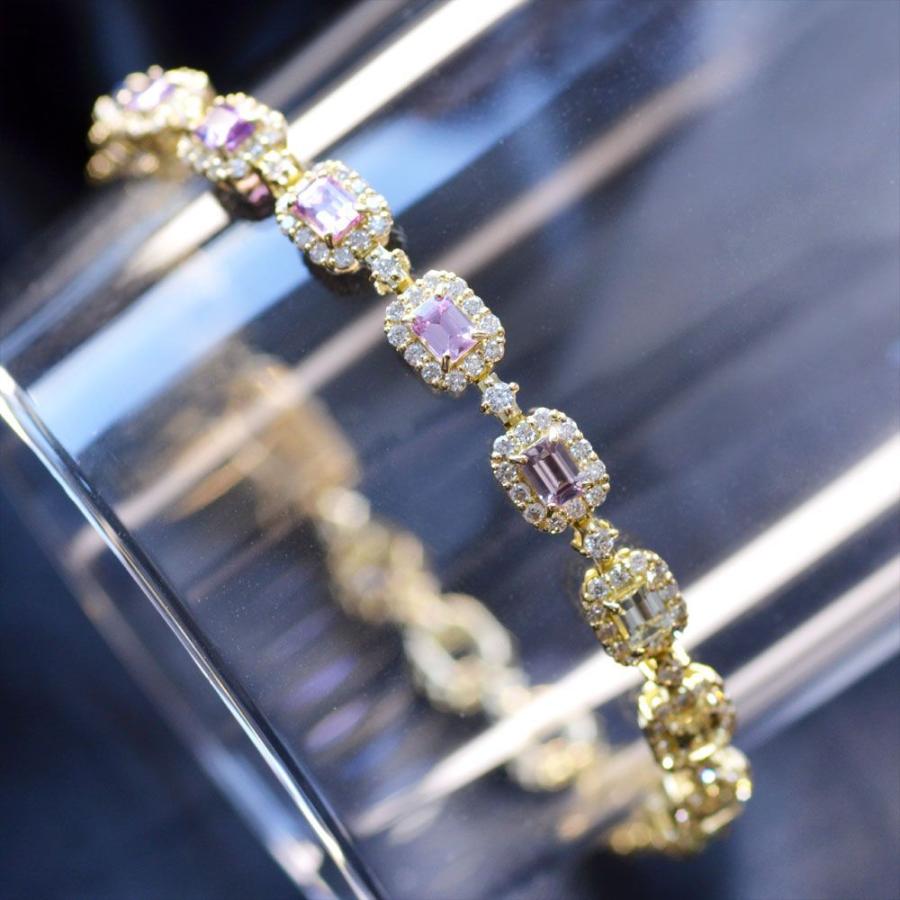ブレスレット メンズ K18 18金 18k エメラルドカット サファイア