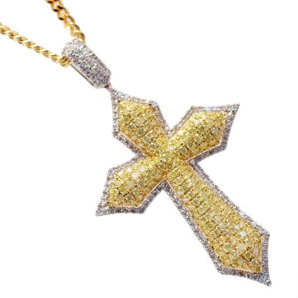 18金 喜平 ネックレス メンズ K18 K18WG ダイヤモンド 2.5カラット 