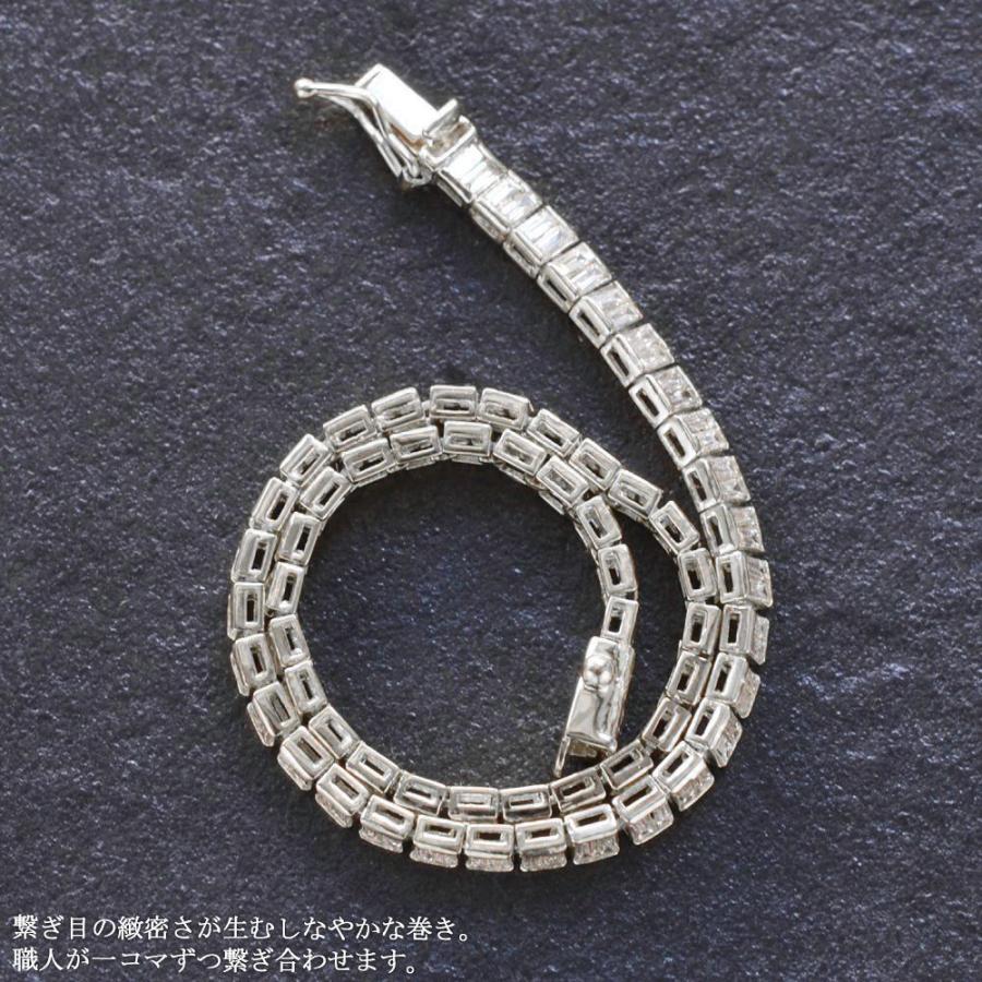 ブレスレット メンズ K18WG ダイヤモンド 2カラット 18金 18k バゲット