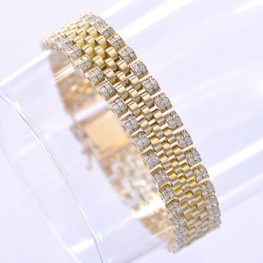 ブレスレット メンズ K18 18金 18k ダイヤモンド メンズブレスレット