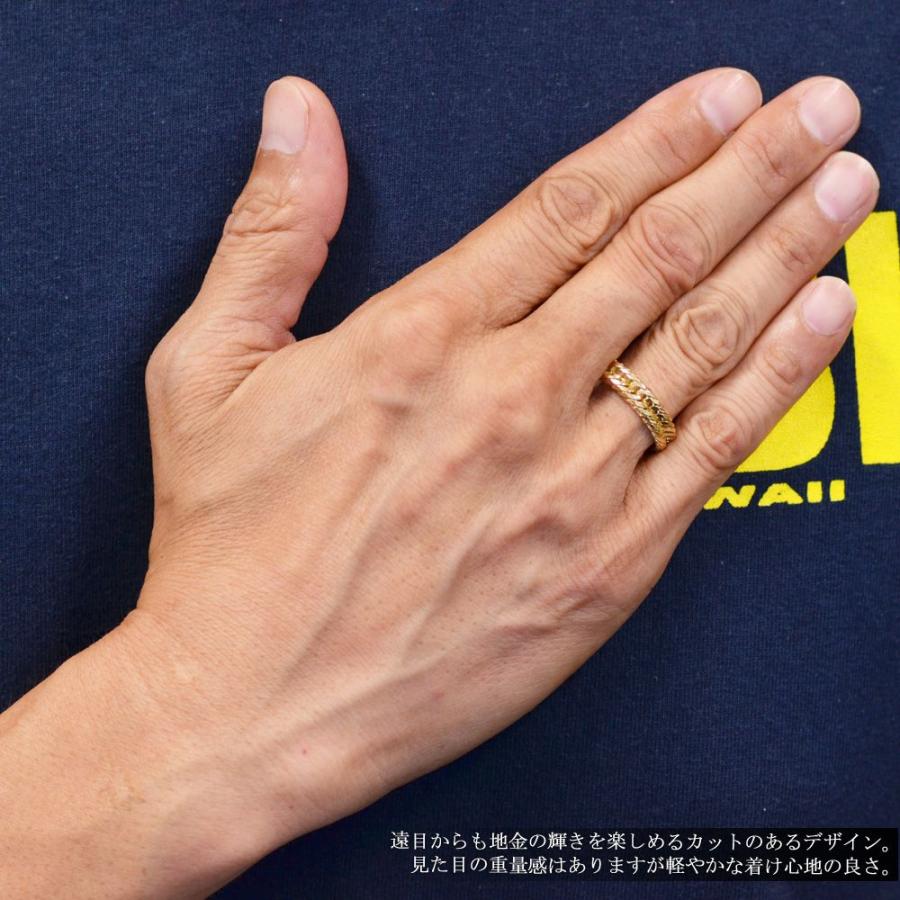K18 18K メンズ 喜平リング 18金 イエローゴールド 5mm シンプル 地金
