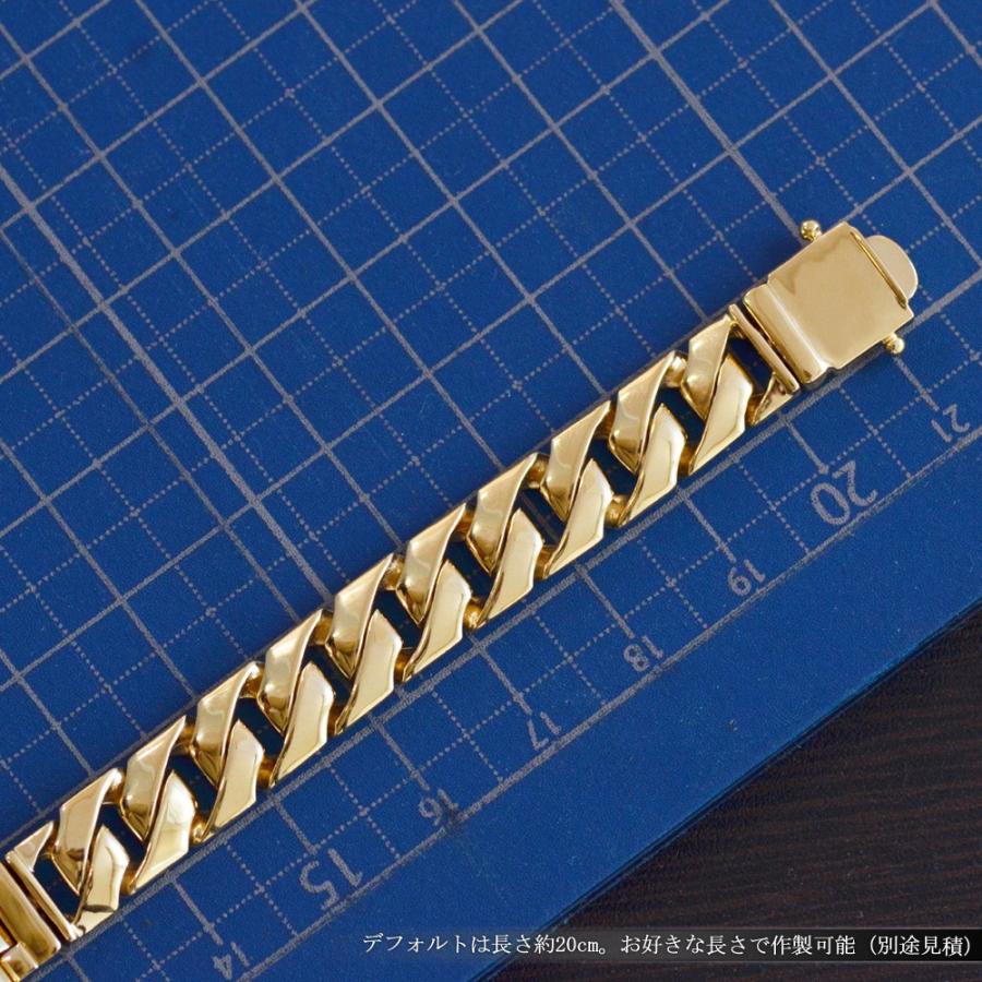 喜平ブレスレット 18金 K18 18K メンズ 地金 プレートブレスレット