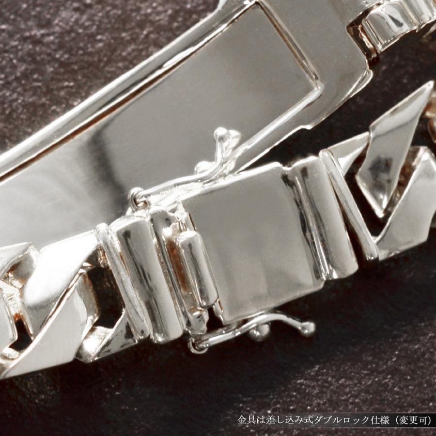 喜平ブレスレット プラチナ メンズ 地金 プレートブレスレット Pt900