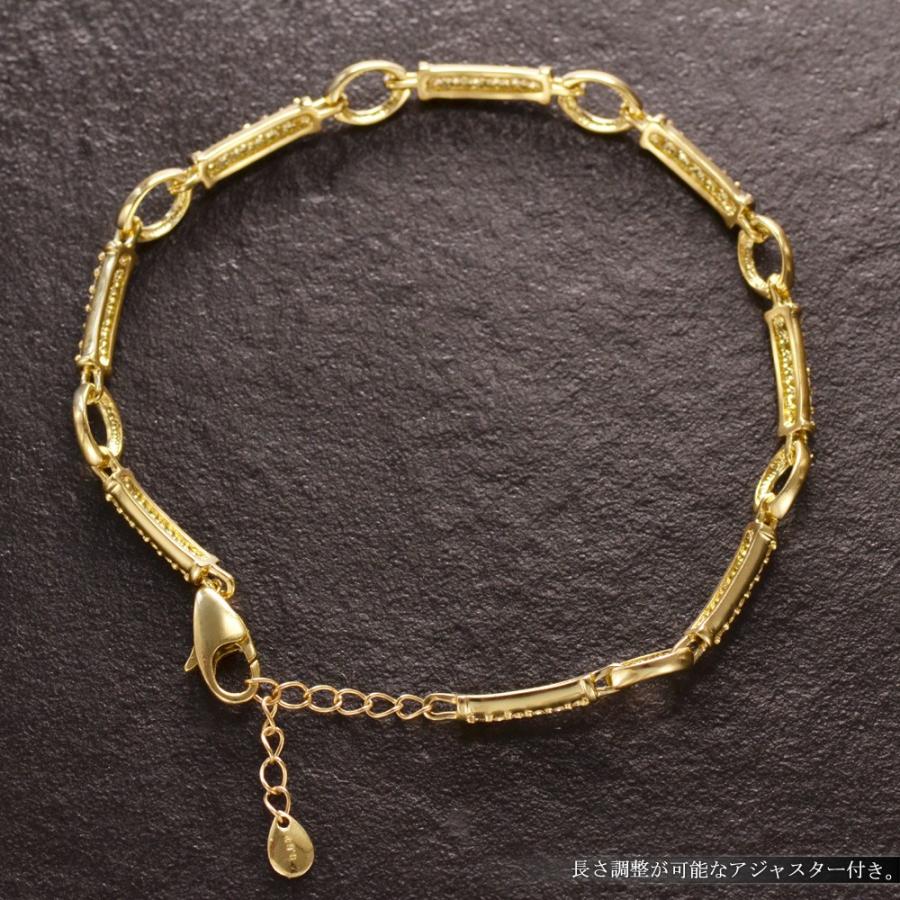 ブレスレット メンズ K18 18金 ダイヤモンド イエローゴールド 19cm  