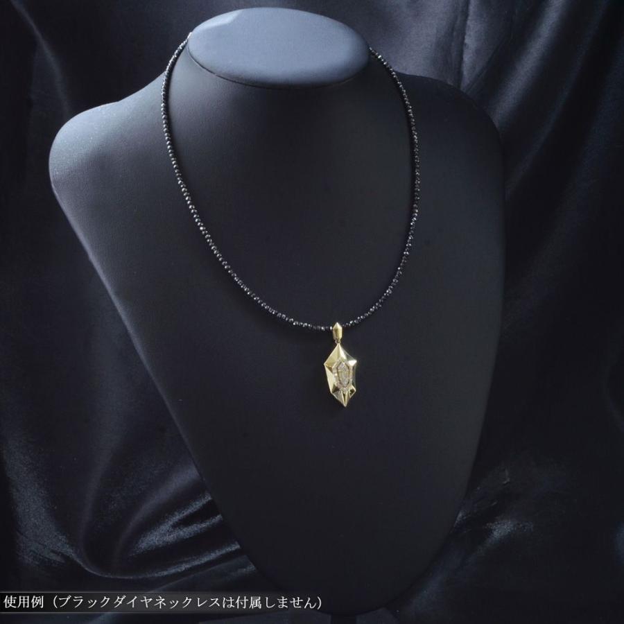 ペンダントトップ メンズ K18 18金 バゲットカット ダイヤモンド