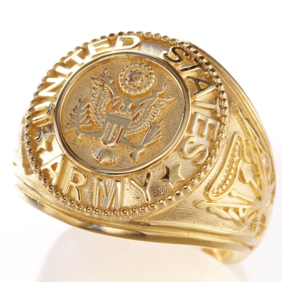 ビンテージ カレッジリング US物 ミリタリー ゴールド 18KT A.T.L