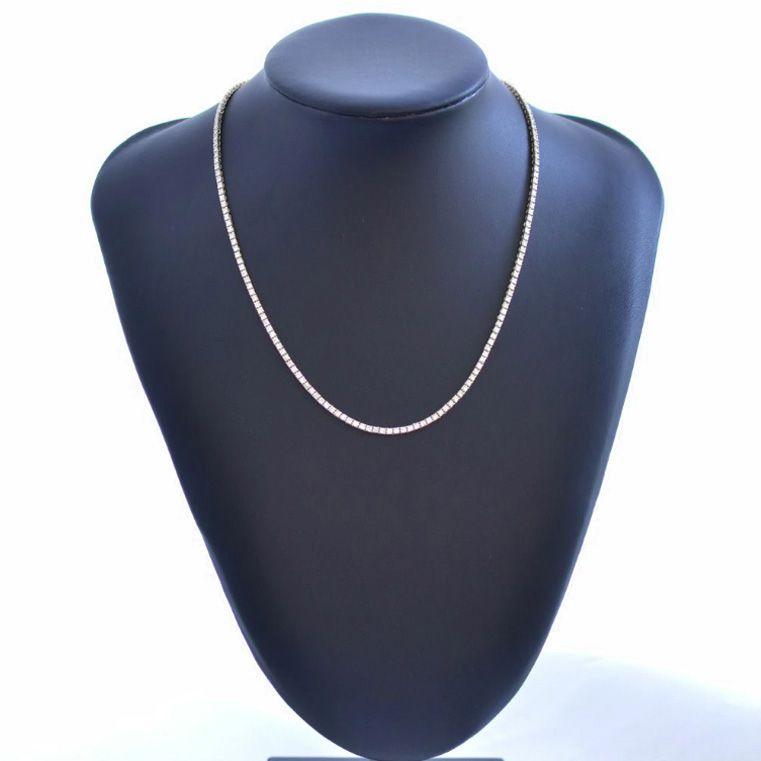 ダイヤモンド テニスネックレス K18WG 18金 ホワイトゴールド 5