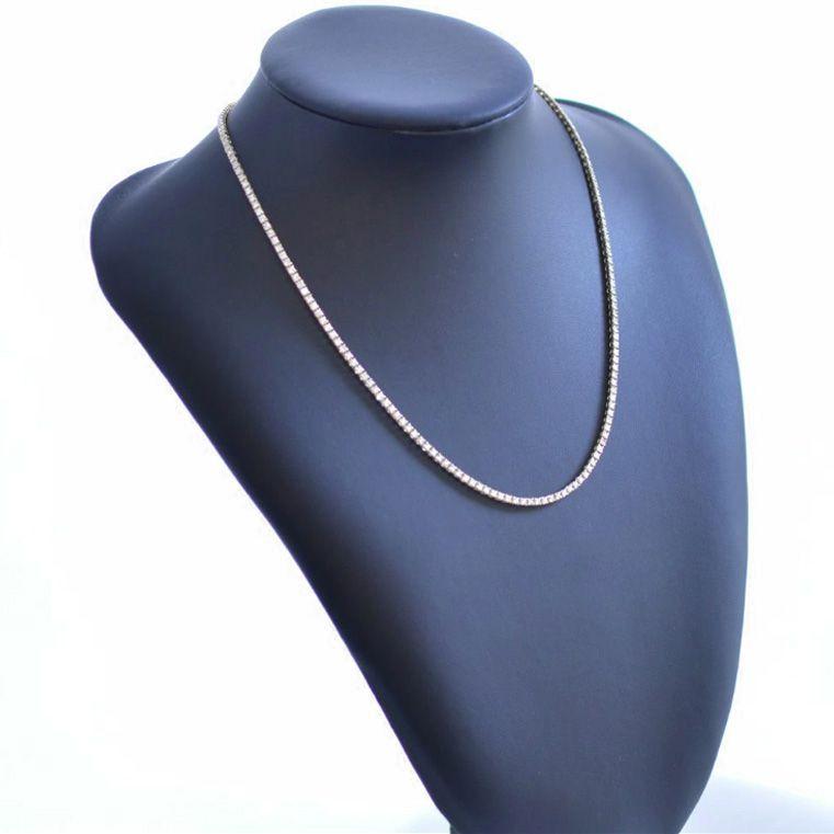 ダイヤモンド テニスネックレス K18WG 18金 ホワイトゴールド 5