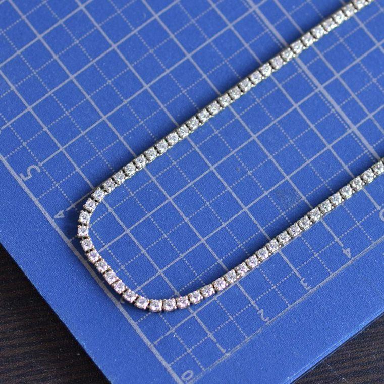 ダイヤモンド テニスネックレス K18WG 18金 ホワイトゴールド 5