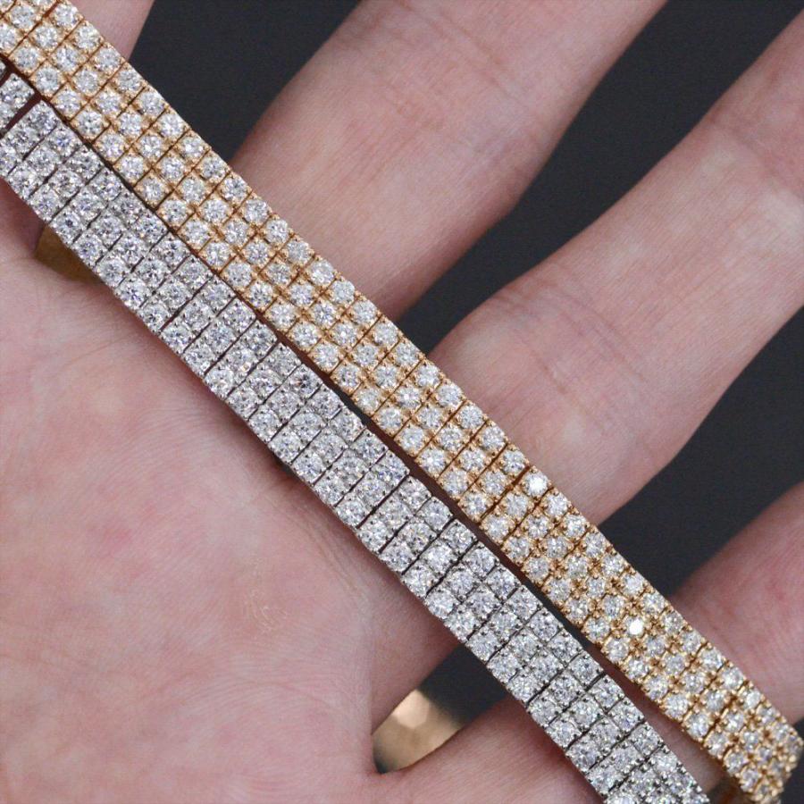 ダイヤモンド テニスネックレス 18金 K18PG ピンクゴールド 15カラット 