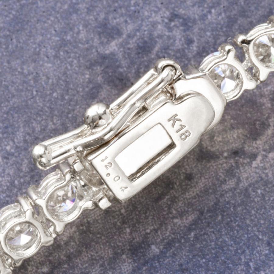 テニスネックレス メンズ K18WG 18金 ホワイトゴールド ダイヤモンド