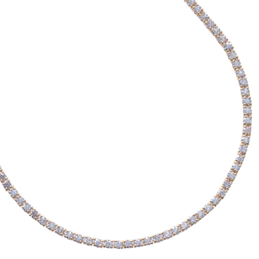 テニスネックレス メンズ K18 18K 18金 ダイヤモンド 5カラット 50cm