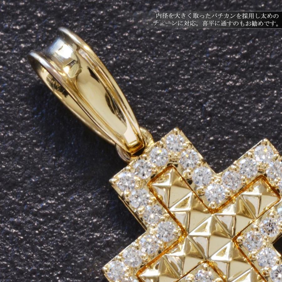ペンダントトップ メンズ K18 18K 18金 イエローゴールド ダイヤモンド
