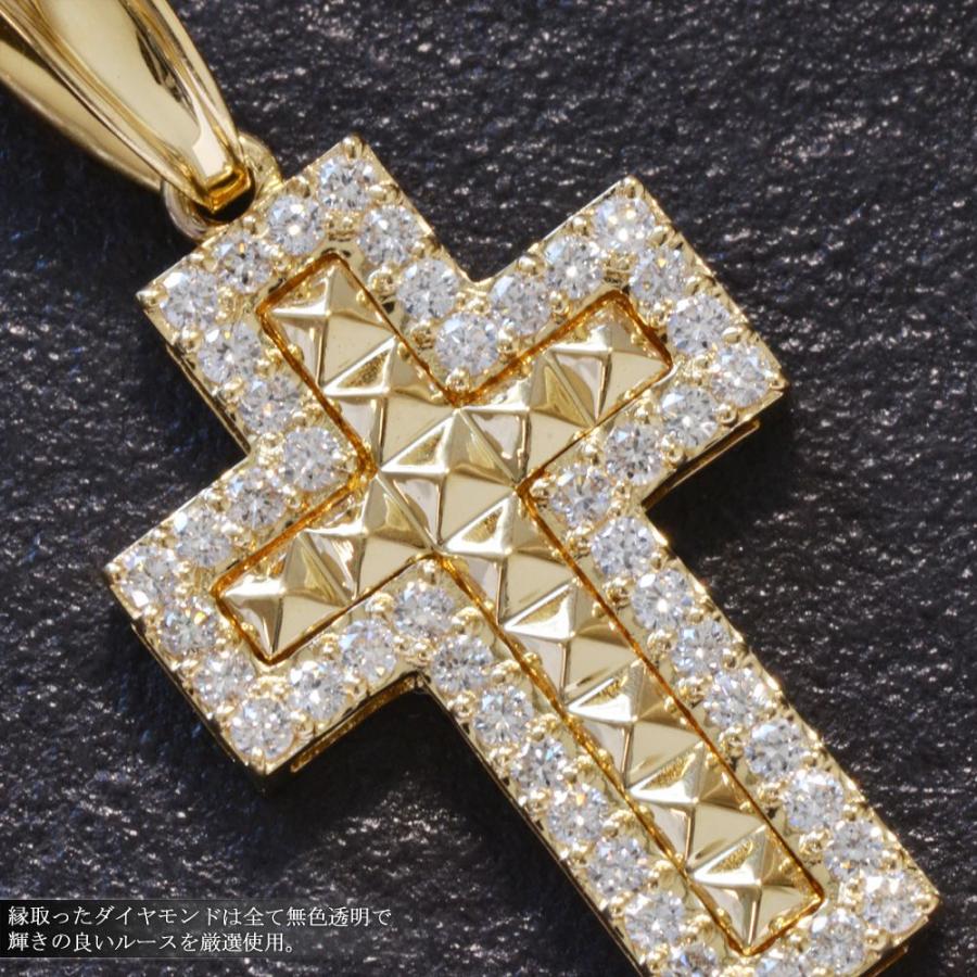 ペンダントトップ メンズ K18 18K 18金 イエローゴールド ダイヤモンド
