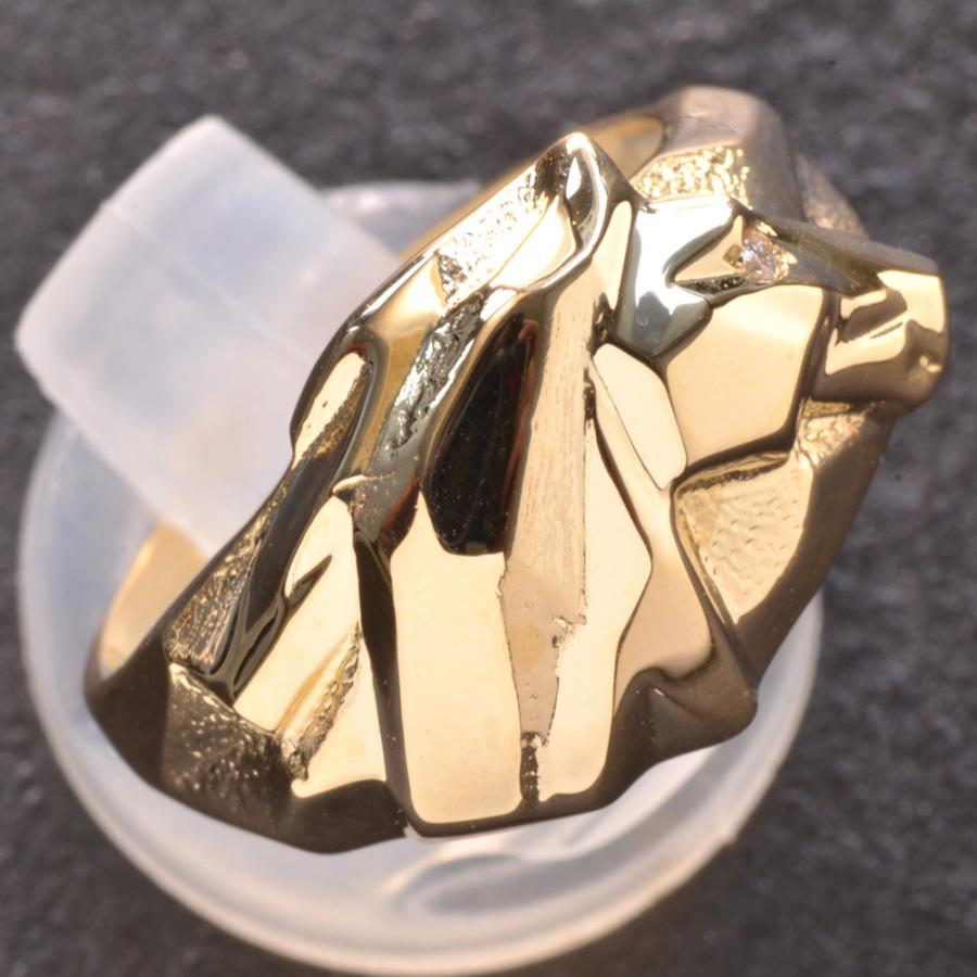 メンズリング 指輪 18金 K18 18K ダイヤモンド 馬 ホースモチーフ