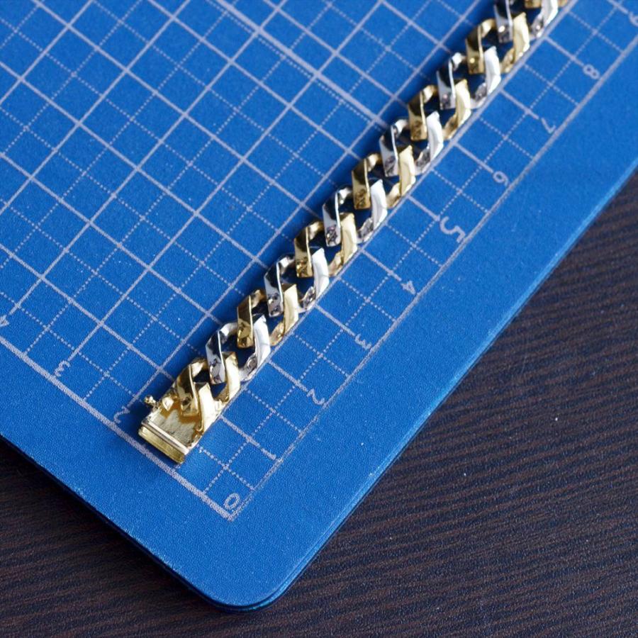 喜平 ブレスレット メンズ K18 Pt900 18金 イエローゴールド コンビ メンズブレスレット 20cm 爆買 |  | 11