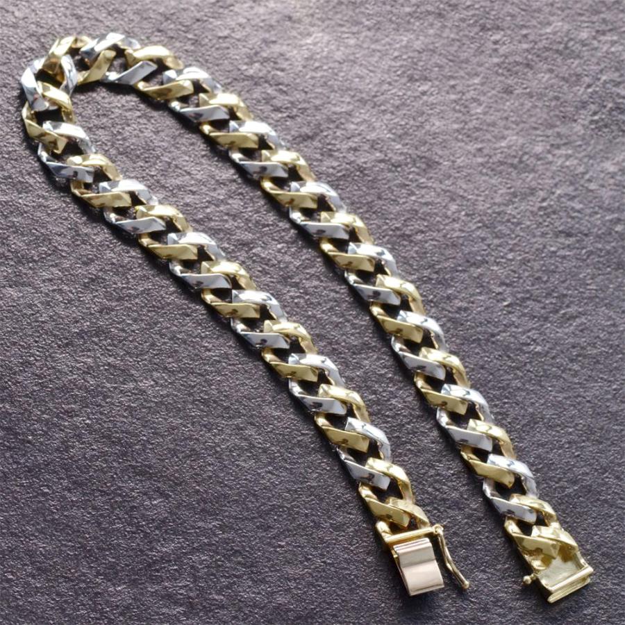 喜平 ブレスレット メンズ K18 Pt900 18金 イエローゴールド コンビ メンズブレスレット 20cm 爆買 |  | 06