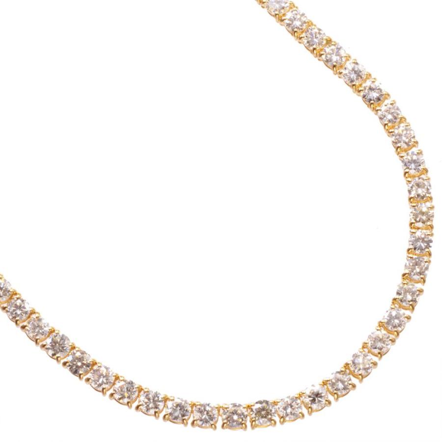 新年　セールテニスネックレス　ハイモデル　限定品　オシャレ テニスネックレス メンズ K18 18K 18金 ダイヤモンド 20カラット 42cm
