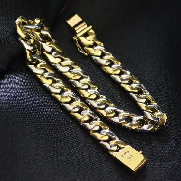 喜平ブレスレット 18金 K18 メンズ プラチナ ゴールド コンビ 喜平ブレスレット 18金 K18 メンズ プラチナ ゴールド コンビ
