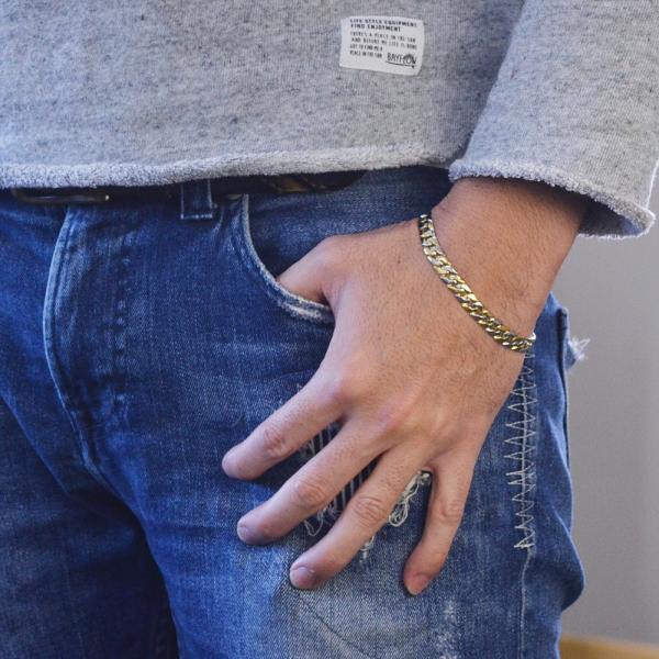 K18／K18WG コンビブレスレット K18/Pt850 コンビ6面Wカット喜平 39.5g/19㎝ゴールドブレスレット