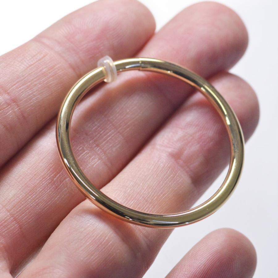 フープイヤリング K18 18金 ゴールド パイプスプリント 3×40mm 送料無料 刻印入り 日本製 【即納】 爆買の画像
