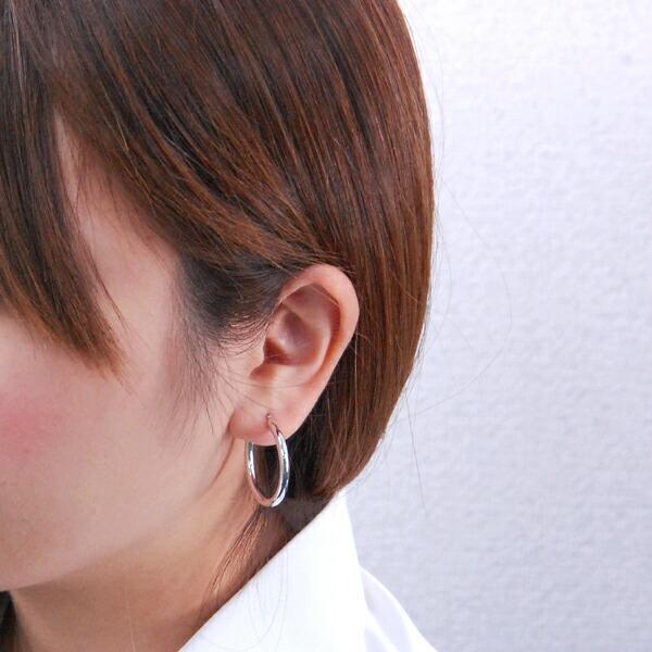 K14WG 30mmフープピアス 3.0φ パイプフープ 爆買 : アクセサリーマート