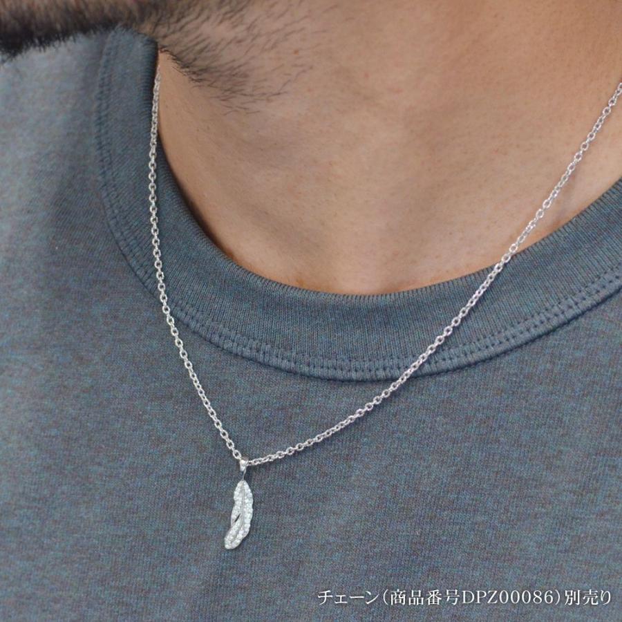 ペンダントトップ メンズ プラチナ ダイヤモンド フェザー 羽 pt900 ユニセックス 男性 ネックレストップ ペンダントヘッド 爆買の画像