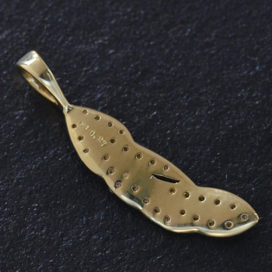 ペンダントトップ メンズ 18金 k18 18k ダイヤモンド フェザー 羽 ユニセックス 男性 ネックレストップ ペンダントヘッド 爆買の画像