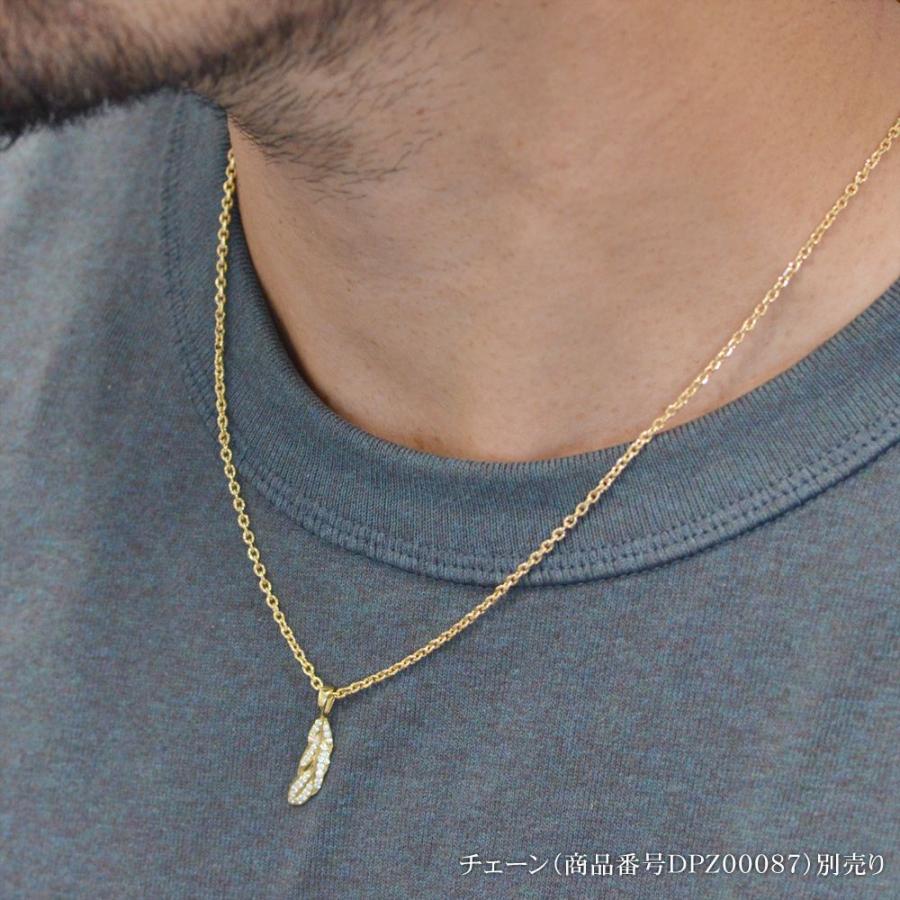 ペンダントトップ メンズ 18金 k18 18k ダイヤモンド フェザー 羽 ユニセックス 男性 ネックレストップ ペンダントヘッド 爆買の画像