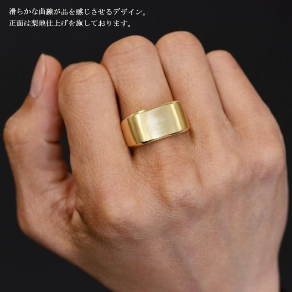 18金 印台 リング 指輪 メンズリング K18 ゴールド 印台リング 男性用 