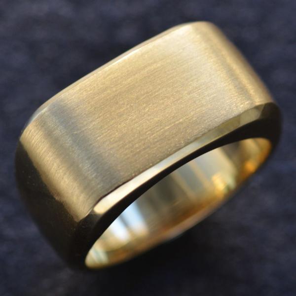 18金 印台 リング 指輪 メンズリング K18 18k ゴールド 印台リング