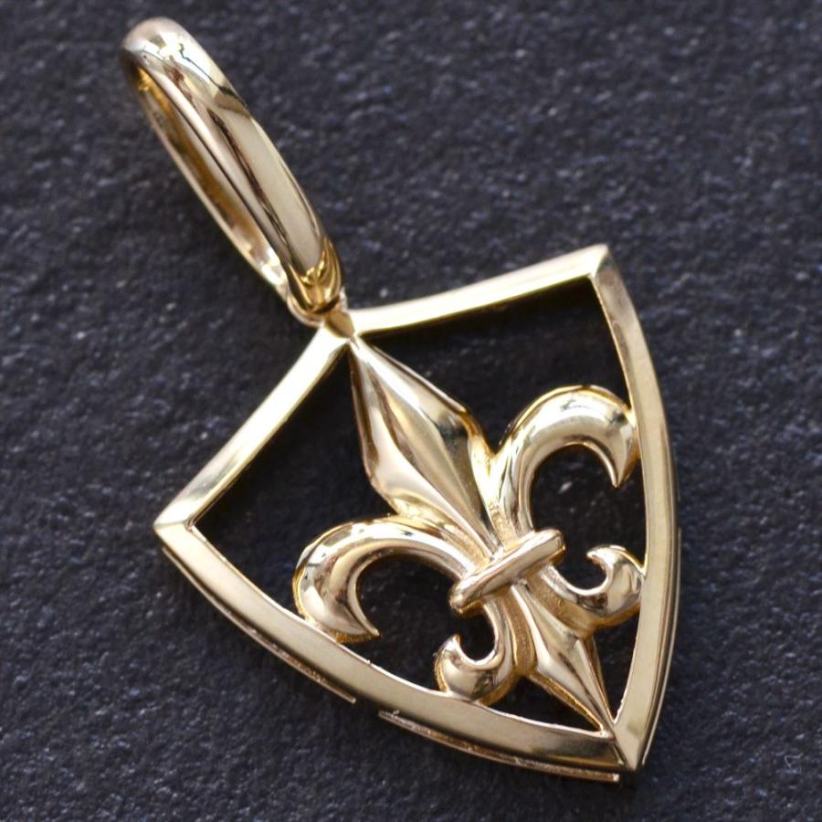 ペンダントトップ メンズ 18金 K18 メンズペンダントトップ 百合の紋章