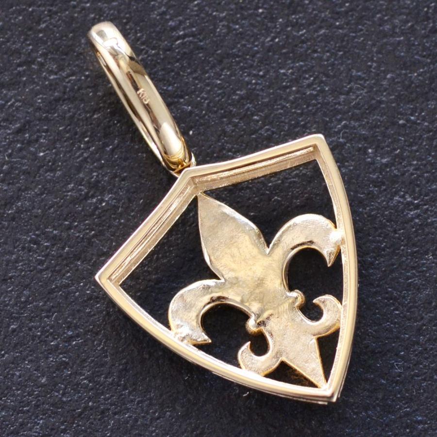 ペンダントトップ メンズ 18金 K18 メンズペンダントトップ 百合の紋章