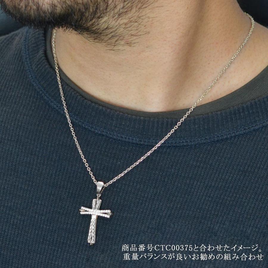 プラチナ チェーン ネックレス カットアズキ メンズ 50cm 2.0mm
