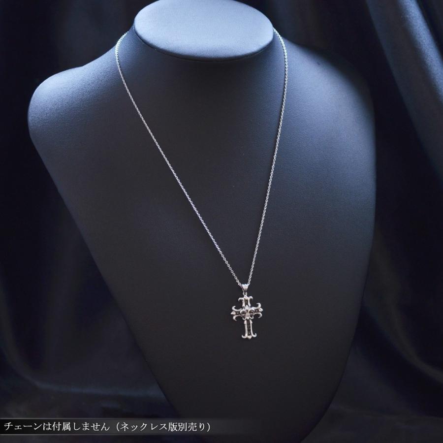 ペンダントトップ メンズ プラチナ ブラックダイヤモンド Pt950 百合の