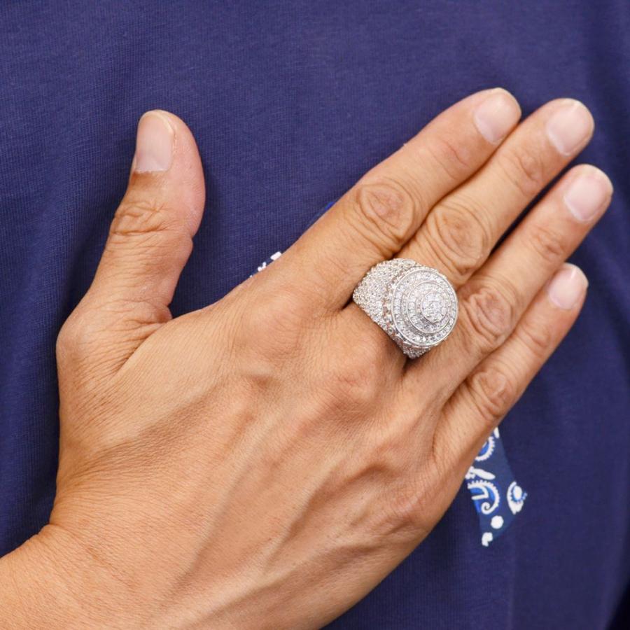 指輪 メンズリング K18 18kWG 18金 ホワイトゴールド ダイヤモンド