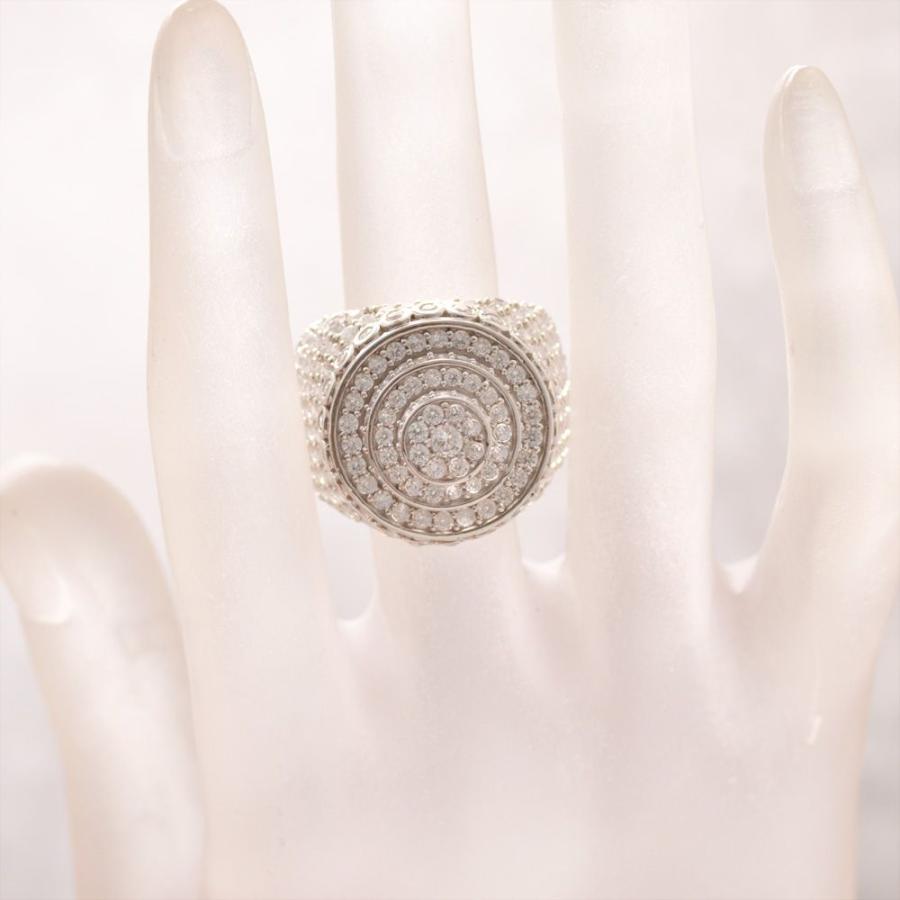 指輪 メンズリング K18 18kWG 18金 ホワイトゴールド ダイヤモンド